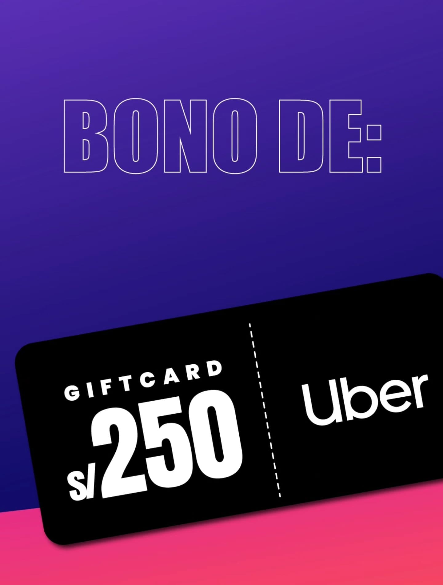 Sorteo bono PedidosYa S/250